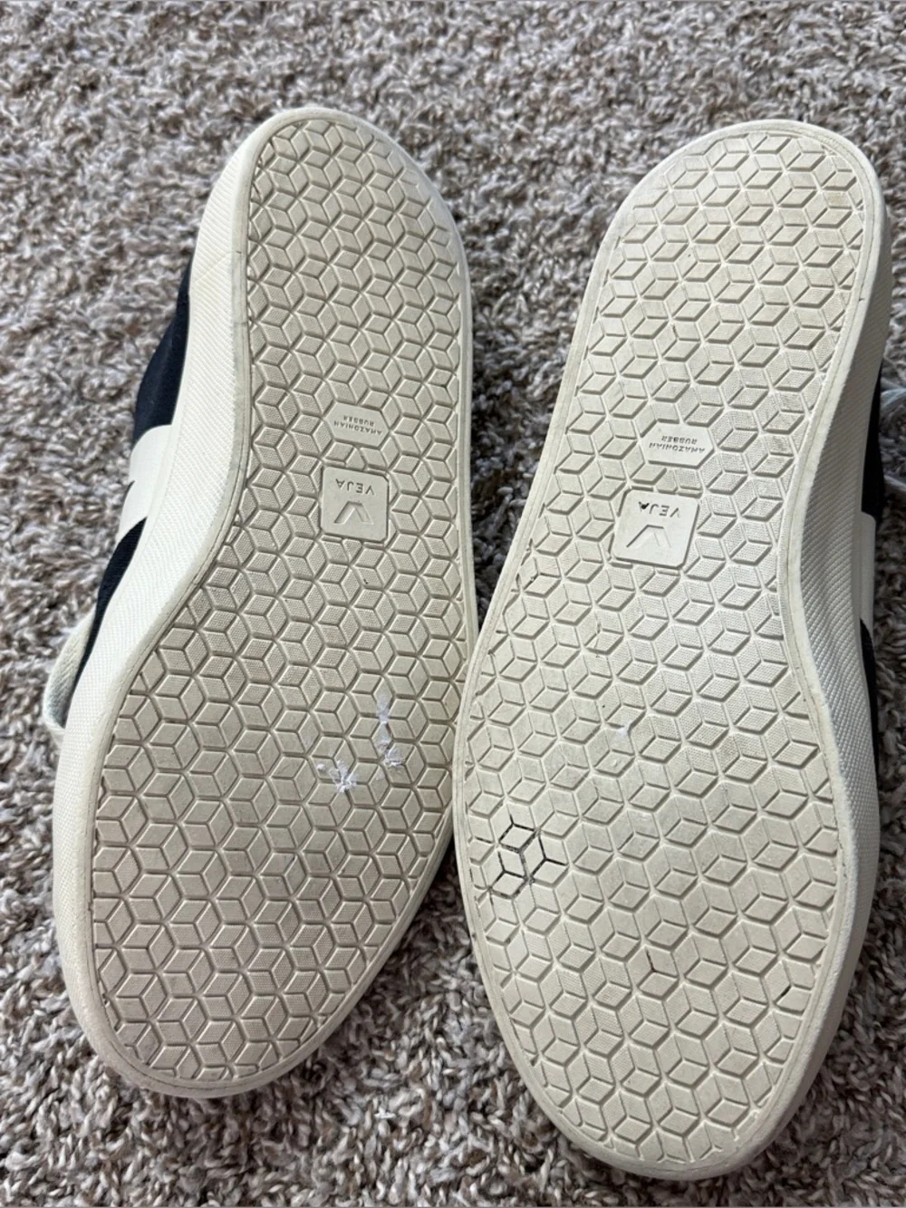 Veja Black and White Low-Top Canvas Sneaker - Picture 7 of 9